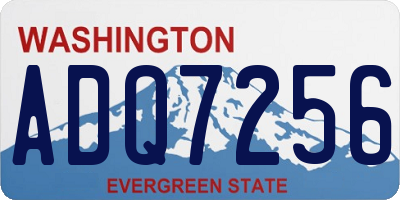 WA license plate ADQ7256