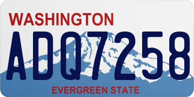 WA license plate ADQ7258