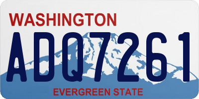 WA license plate ADQ7261