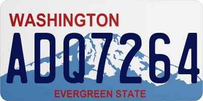 WA license plate ADQ7264