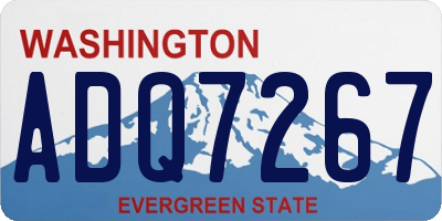 WA license plate ADQ7267