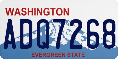 WA license plate ADQ7268