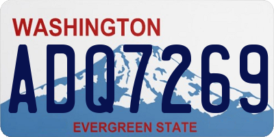 WA license plate ADQ7269