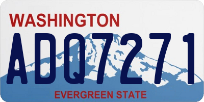 WA license plate ADQ7271