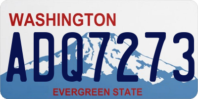 WA license plate ADQ7273
