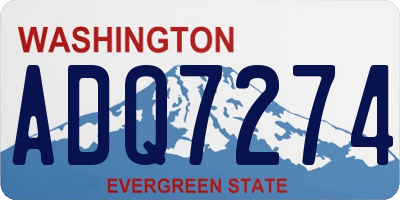 WA license plate ADQ7274