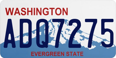 WA license plate ADQ7275