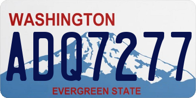 WA license plate ADQ7277