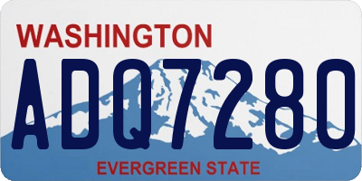 WA license plate ADQ7280