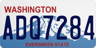 WA license plate ADQ7284