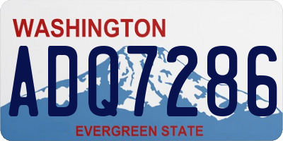 WA license plate ADQ7286