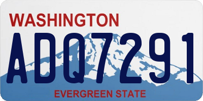 WA license plate ADQ7291