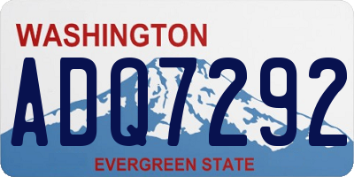 WA license plate ADQ7292