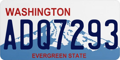WA license plate ADQ7293