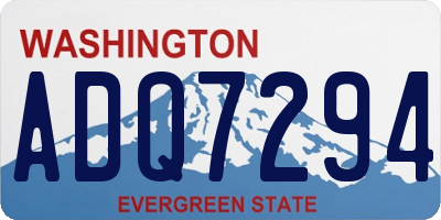 WA license plate ADQ7294