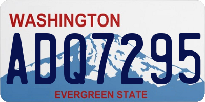 WA license plate ADQ7295