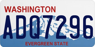 WA license plate ADQ7296