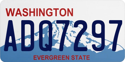 WA license plate ADQ7297