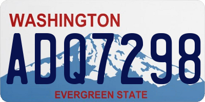 WA license plate ADQ7298