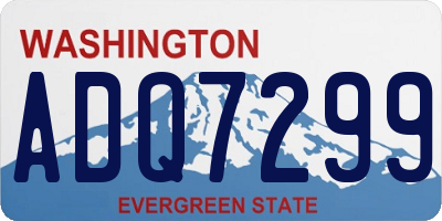 WA license plate ADQ7299