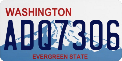 WA license plate ADQ7306