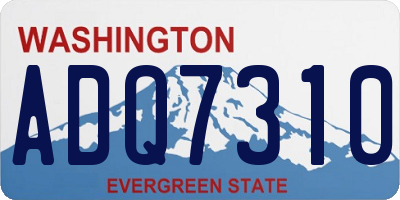 WA license plate ADQ7310