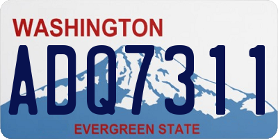 WA license plate ADQ7311