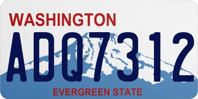 WA license plate ADQ7312
