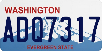 WA license plate ADQ7317
