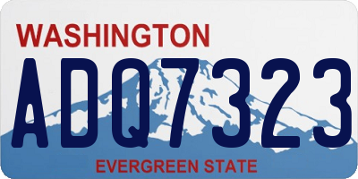 WA license plate ADQ7323