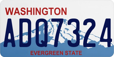 WA license plate ADQ7324