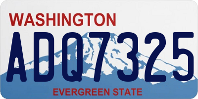 WA license plate ADQ7325