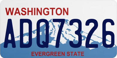 WA license plate ADQ7326