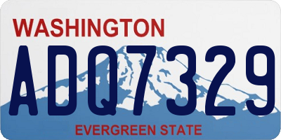 WA license plate ADQ7329