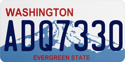 WA license plate ADQ7330