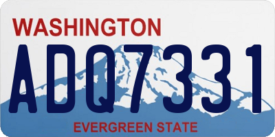 WA license plate ADQ7331