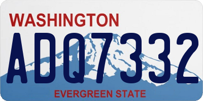 WA license plate ADQ7332