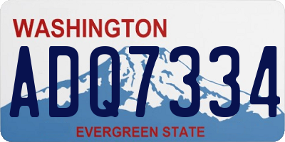 WA license plate ADQ7334