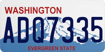 WA license plate ADQ7335
