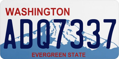 WA license plate ADQ7337