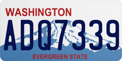WA license plate ADQ7339