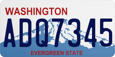WA license plate ADQ7345