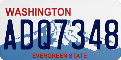 WA license plate ADQ7348