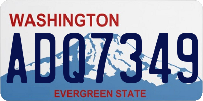 WA license plate ADQ7349