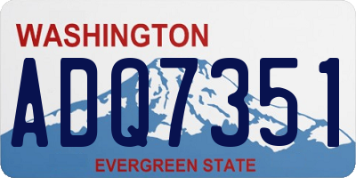 WA license plate ADQ7351