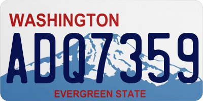 WA license plate ADQ7359