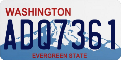 WA license plate ADQ7361