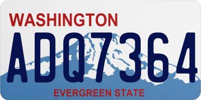 WA license plate ADQ7364
