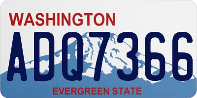 WA license plate ADQ7366