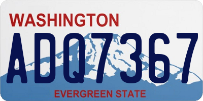 WA license plate ADQ7367